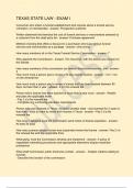 TEXAS STATE LAW - EXAM I