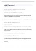 C237 Taxation I Practice Questions Guide With Complete Answers&period;