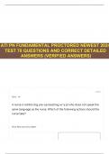 ATI PN FUNDAMENTAL PROCTORED NEWEST 2024 TEST 70 QUESTIONS AND CORRECT DETAILED ANSWERS &lpar;VERIFIED ANSWERS&rpar;