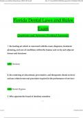 FLORIDA DENTAL LAWS AND RULES EXAM Questions and Answers Updated &lpar;Verified Answers&rpar;