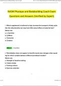NASM Physique and Bodybuilding Coach Exam Questions and Answers &lpar;Verified by Expert