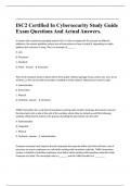   ISC2 Certified In Cybersecurity Study Guide Exam Questions And Actual Answers&period;