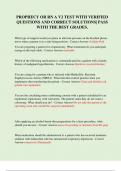PROPHECY OR RN A V2 TEST WITH VERIFIED  QUESTIONS AND CORRECT SOLUTIONS&vert; PASS  WITH THE BEST GRADES&period;