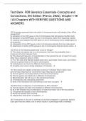 Test Bank  FOR Genetics Essentials-Concepts and Connections&comma; 5th Edition &lpar;Pierce&comma; 2024&rpar;&comma; Chapter 1-18 &vert; All Chapters WITH VERIFIED QUESTIONS AND ANSWERS