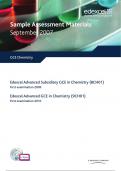 Advanced GCE in Chemistry &lpar;9CH01&rpar;