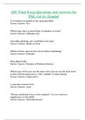 ASU Final Exam Questions and Answers for  FSE 112 A&plus; Graded