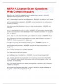 USPA A License Exam Questions With Correct Answers