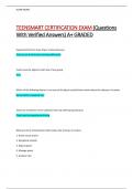 TEENSMART CERTIFICATION EXAM &lpar;Questions  With Verified Answers&rpar; A&plus; GRADED