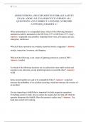 AMMUNITIONS AND EXPLOSIVES STORAGE SAFETY  EXAM&sol; AMMO 112 EXAM RECENT VERSION ALL  QUESTIONS AND CORRECT ANSWERS &lpar;VERIFIED  ANSWERS&rpar; &vert;GRADED A&plus; 
