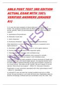 AMLS POST TEST 3RD EDITION  ACTUAL EXAM WITH 100&percnt;  VERIFIED ANSWERS &lbrace;GRADED  A&plus;&rcub;