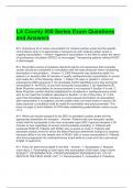 LA County 800 Series Exam Questions and Answers