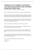 NURSING 3TT3&colon; NURSING CONCEPTS ACCURATE QUESTIONS AND ANSWERS WITH SOLUTIONS 2024