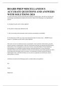 BOARD PREP MISCELLANEOUS ACCURATE QUESTIONS AND ANSWERS WITH SOLUTIONS 2024