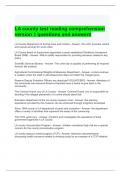 LA county test reading comprehension version 1 questions and answers