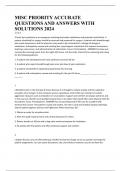 MISC PRIORITY ACCURATE QUESTIONS AND ANSWERS WITH SOLUTIONS 2024