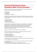 Pretest FCCS Review Exam Questions With Correct Answers