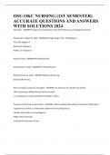 OSU-OKC NURSING &lpar;1ST SEMESTER&rpar; ACCURATE QUESTIONS AND ANSWERS WITH SOLUTIONS 2024