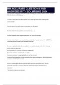 MH ACCURATE QUESTIONS AND ANSWERS WITH SOLUTIONS 2024