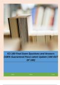 ICS 100 Final Exam Questions and Answers &lpar;100- Guaranteed Pass&rpar; Latest Update &lpar;100 OUT OF 100&rpar;