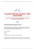 CompTIA PTO-002 PenTest&plus; WGU D153&vert;VERIFIED UPDATE&vert; EXAM WITH GUARANTEED ACCURATE ANSWERS