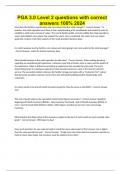 PGA 3&period;0 Level 2 questions with correct answers 100&percnt; 2024