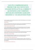 VATI PN COMPREHENSIVE PREDICTOR 2023 WITH NGN EXAMS WITH ACTUAL CORRECT QUESTIONS AND VERIFIED DETAILED ANSWERS ALREADY GRADED A&plus; GUARANTEED PASS