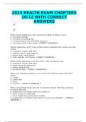 2024 HEALTH EXAM CHAPTERS 10-12 WITH CORRECT ANSWERS