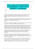 2024 HESI PN MATERNITY ASSIGNMENT EXAM WITH CORRECT ANSWERS