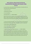 Nclex Review&colon; Rheumatoid Arthritis &  Osteoarthritis&semi; Questions and Answers 100&percnt;  Correct