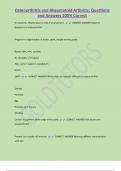 Osteoarthritis and Rheumatoid Arthritis&semi; Questions  and Answers 100&percnt; Correct 