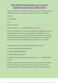 NUR 1024&colon; NCLEX Questions on Fractures&semi; Questions and Answers 100&percnt; Correct