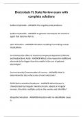 Electrolysis FL State Review exam with complete solutions&period;