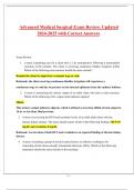  Advanced Medical Surgical Exam Review Latest 2024&sol;2025 Complete Exam&vert; Real Exam Questions and Correct Detailed Answers &lpar;Verified  Answers&rpar; Graded A&plus;&vert;&vert; Brand New&excl;&excl;