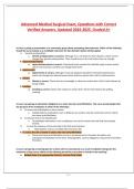  Advanced Medical Surgical Exam&comma; Questions with Correct Verified Answers&period; Updated 2024-2025&period; Graded A&plus;