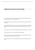 Alabama Insurance Test Study Questions and Answers