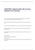 CHAPTER 1 Alabama P&C&comma; WC&comma; & Crop Adjuster Pre-Licensing Exam Questions and Answers