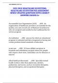 D391 WGU HEALTHCARE ECOSYSTEMS&semi; HEALTHCARE ECOSYSTEM PRE-ASSESSMENT NEWLY UPDATED QUESTIONS WITH CORRECT ANSWERS GRADED A&plus;