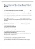 Foundations of Coaching&colon; Exam 1 Study Guide Complete Questions And Correct Answers&period;