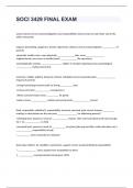 SOCI 3429 FINAL EXAM 2024 WITH 100&percnt; CORRECT ANSWERS