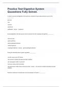 Practice Test Digestive System Questions Fully Solved&period;