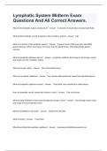 Lymphatic System Midterm Exam Questions And All Correct Answers&period;