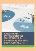 FAGD EXAM - ORTHODONTICS &lpar;QUESTIONS & ANSWERS&rpar; SOLVED 100&percnt; CORRECT&excl;&excl;