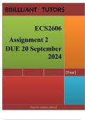 ECS2606 Assignment 2 2024 unlock your path to success with the meticulously crafted solution for ECS2606 Assignment 2 2024&period; This comprehensive guide not only provides accurate answers to the questions but also presents well-structured explanations that sh