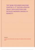 TEST BANK FOR MINDS MACHINE CHAPTER 3&colon; 4TH EDITION UPDATED 29JULY 2024 QUESTIONS AND DETAILED ANSWERS GRADED A&plus; NEWEST&excl;&excl;