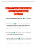 NUR 505 &ndash; Exam 3 &lpar;2024&sol;2025&rpar; &vert; Verified Questions & Correct Answers for Nursing Students