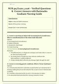 NUR 505 Exam 3 2026 &ndash; Verified Questions & Correct Answers with Rationales &vert; Graduate Nursing  Guide