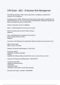 CPA Exam - BEC - Enterprise Risk Management