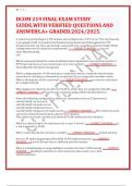 DCOM 219 FINAL EXAM STUDY GUIDE&period;WITH VERIFIED QUESTIONS AND ANSWERS&period;A&plus; GRADED&period;2024&sol;2025&period;