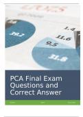 PCA Final Exam Questions and Correct Answer&period;
