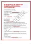 MASTERY EXAM 4&period;WITH VERIFIED QUESTIONS AND ANSWERS&period;A&plus; GRADED&period;2024&sol;2025&period;